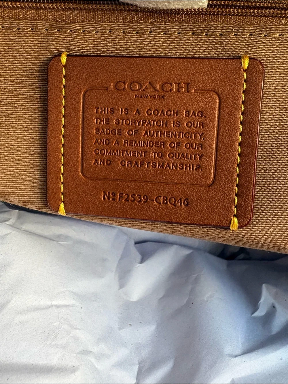Coach Town Tote in Signature Coated Canvas # CBQ46 Khaki/Chalk Shoulder Bag XL